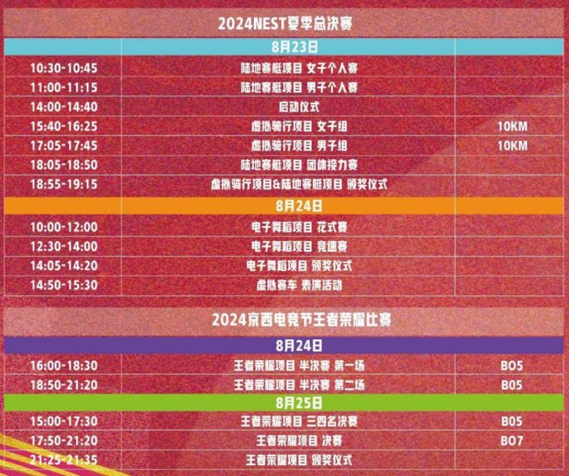 2024北京京西电竞节赛程安排