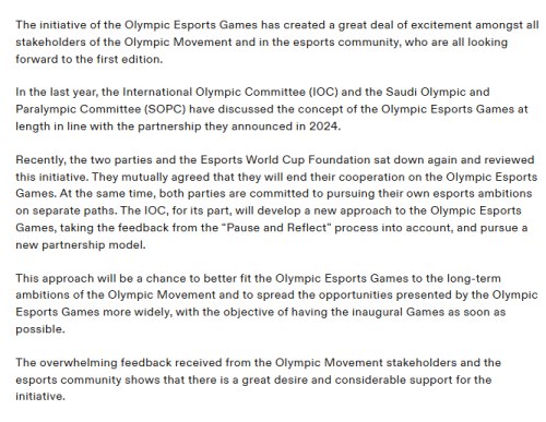 国际奥委会和沙特“分手”电竞奥运会的未来在哪？(图2)