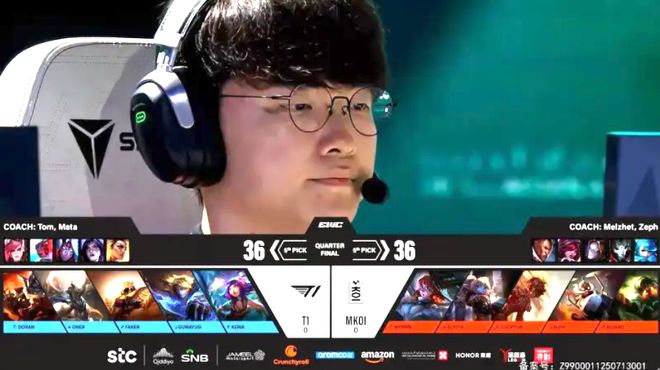 电竞世界杯：有惊无险T1三局击败MKOI晋级四强！(图2)
